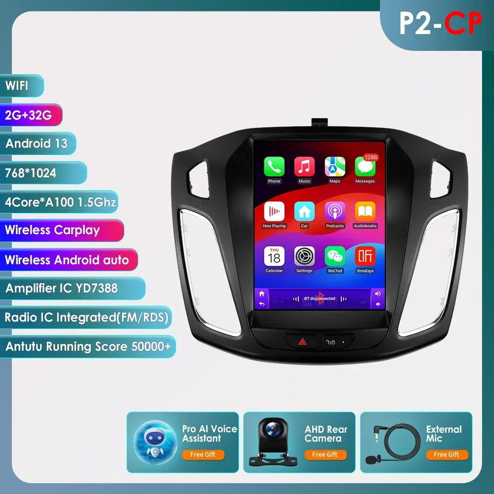 Autoradio 9.7" 2Din Android 13 para Ford Focus 2011-2019