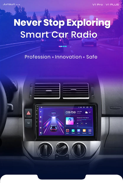 Junsun Double Din 9" Android Radio per VW Polo 2001-2009 con CarPlay e GPS