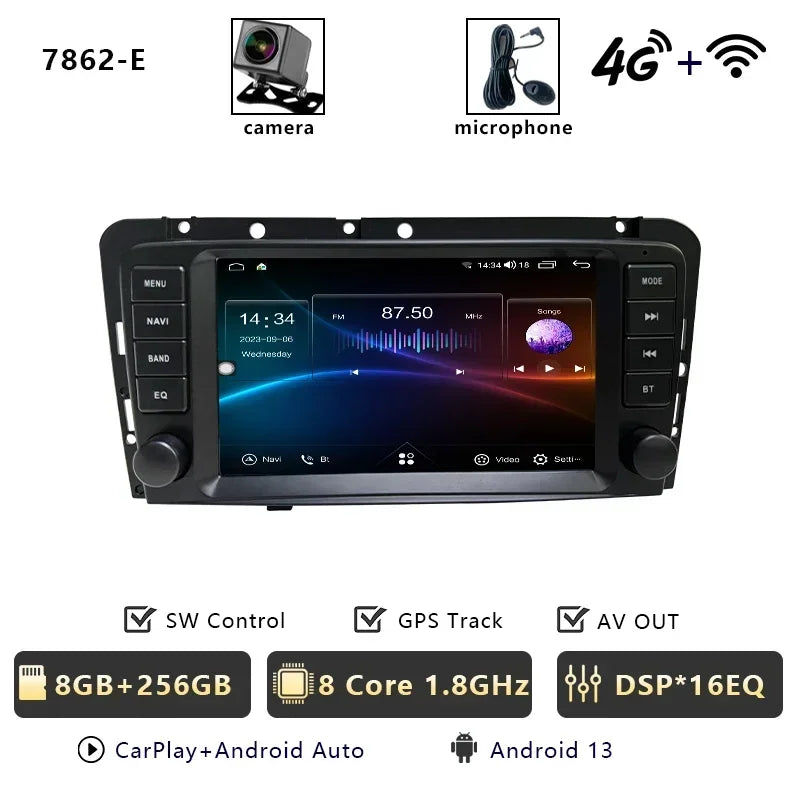 Autoradio Android 8" Double Din per Volvo S60 2005-2009