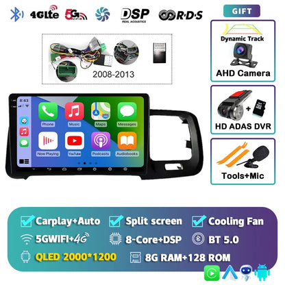 Autoradio Android 14 con CarPlay 9" 2Din per Volvo S60/V60 2011-2020