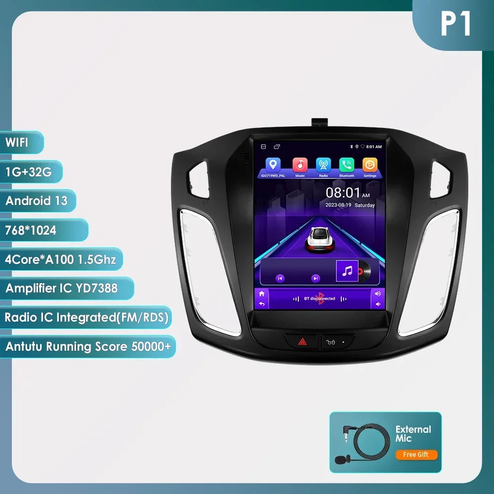Autoradio 9.7" 2Din Android 13 para Ford Focus 2011-2019