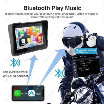 Moto Radio 5" IPS IPX7 CarPlay Android Auto