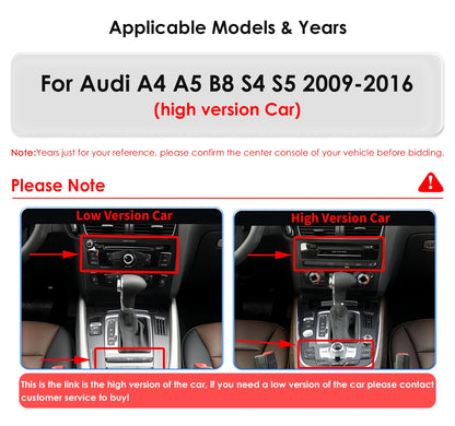 10.25" CarPlay Android 13 Radio for Audi A4 A5 B8 S4 S5 2009-2016