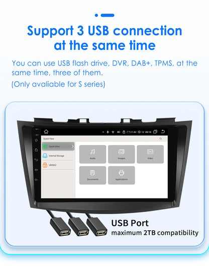 Hizpo 9" Android Auto Autoradio per Suzuki Swift 2011-2015
