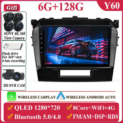 Autoradio Android da 9" per Suzuki Vitara 2017-2020, GPS e CarPlay