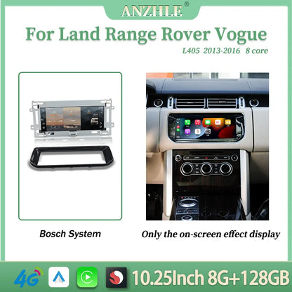 Android 13 10.25" 1 Din car radio for Range Rover Vogue/Sport 2013-2017