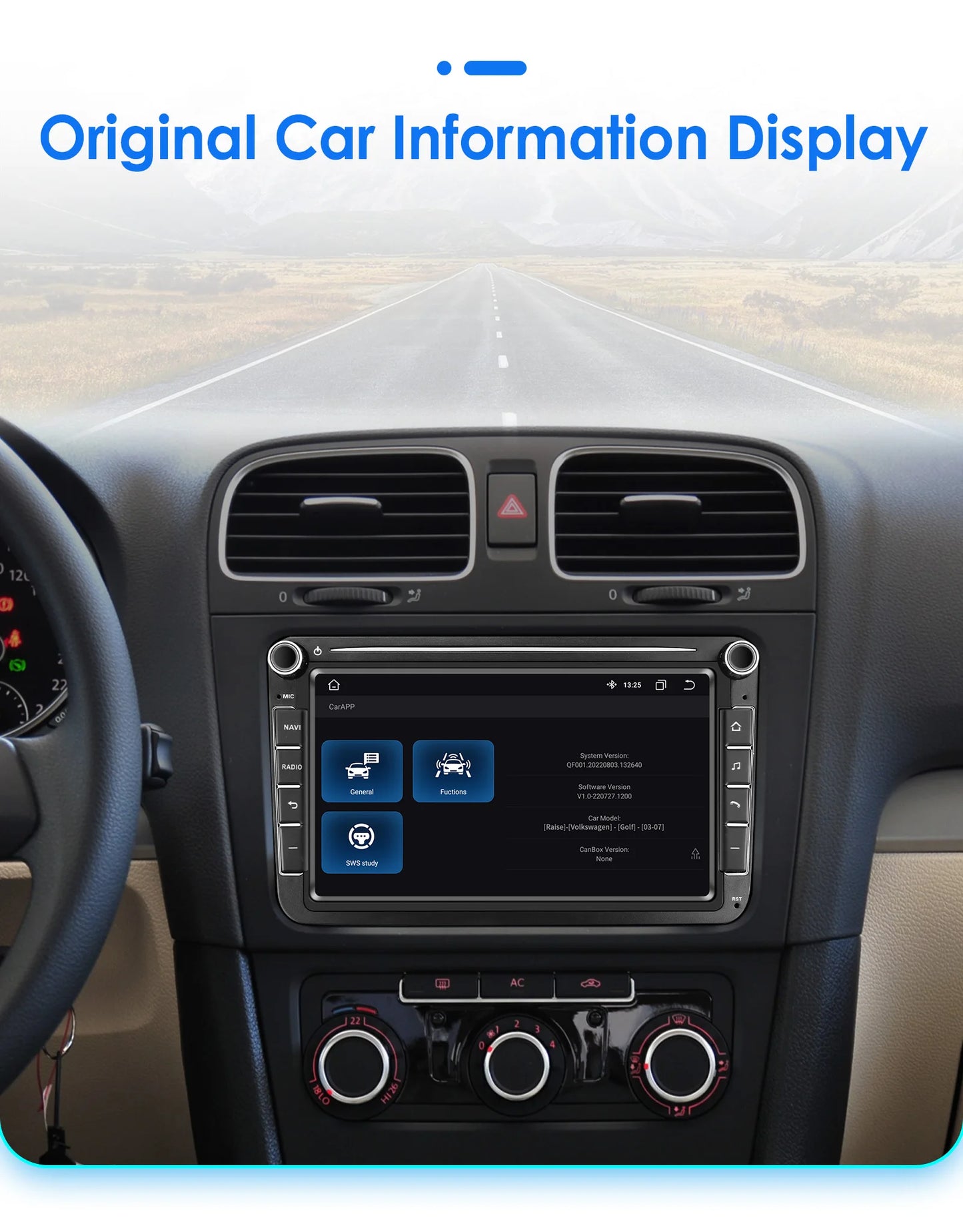 Car radio 8" Android 13 for VW Golf, Passat B7, Polo, Tiguan