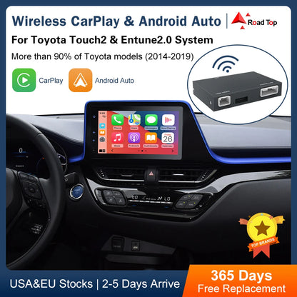 Wireless Android Auto CarPlay Adapter for Toyota Prius, C-HR, Avalon and more
