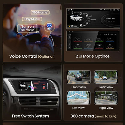 CarPlay Android Auto 8.8" 1 Din for Audi A4L 2009-2016