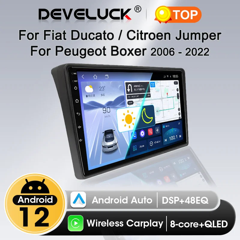 Autoradio 9" 2DIN Android per Fiat Ducato 2006-2022