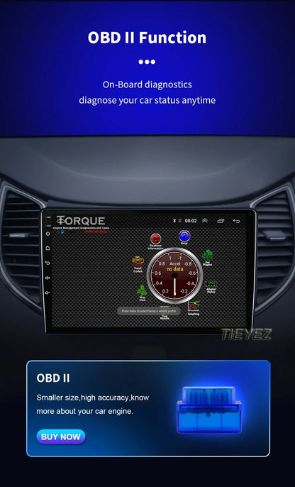 Radio Carplay Android 14 Toyota Yaris 2012-2017 9" GPS WiFi
