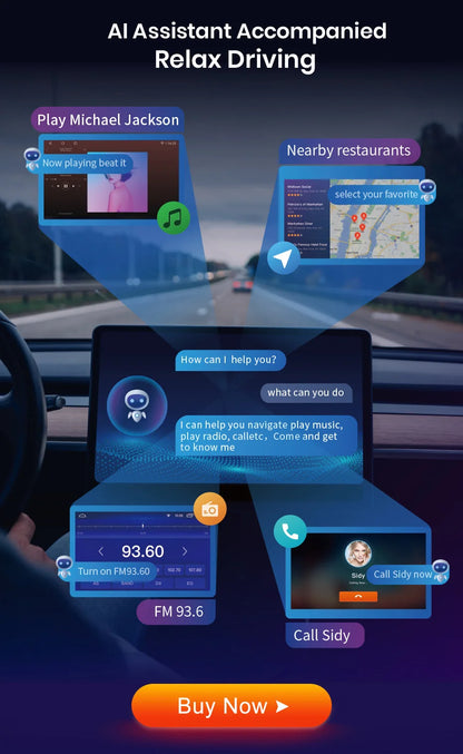 CarPlay 9" AWESAFE for Fiat Fiorino and Citroen Nemo