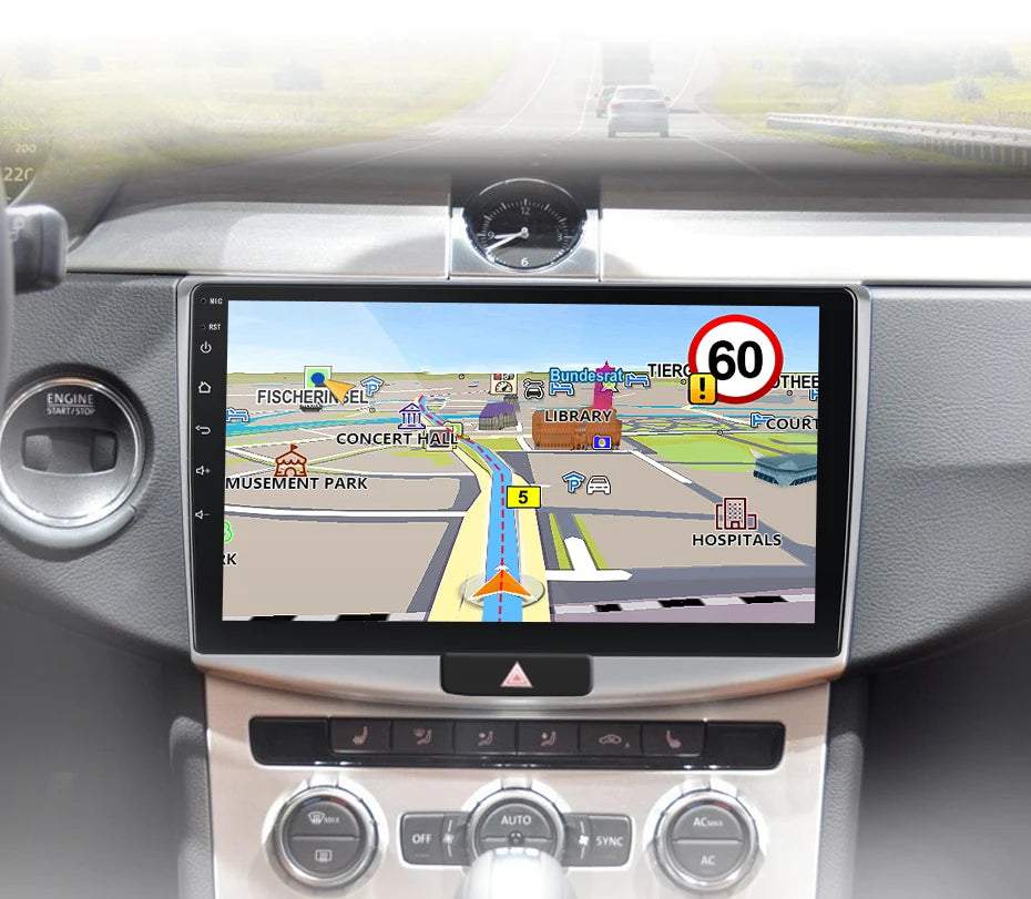 Junsun V1 AI Voice Wireless CarPlay 10" 2DIN para VW Passat B6 B7 CC 2010-2015