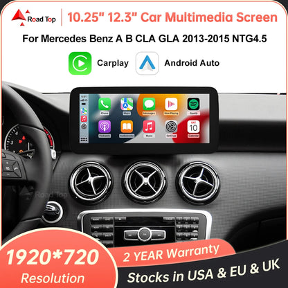 Schermo multimediale One Din da 10,25" per Mercedes-Benz AB CLASS 2013-2015