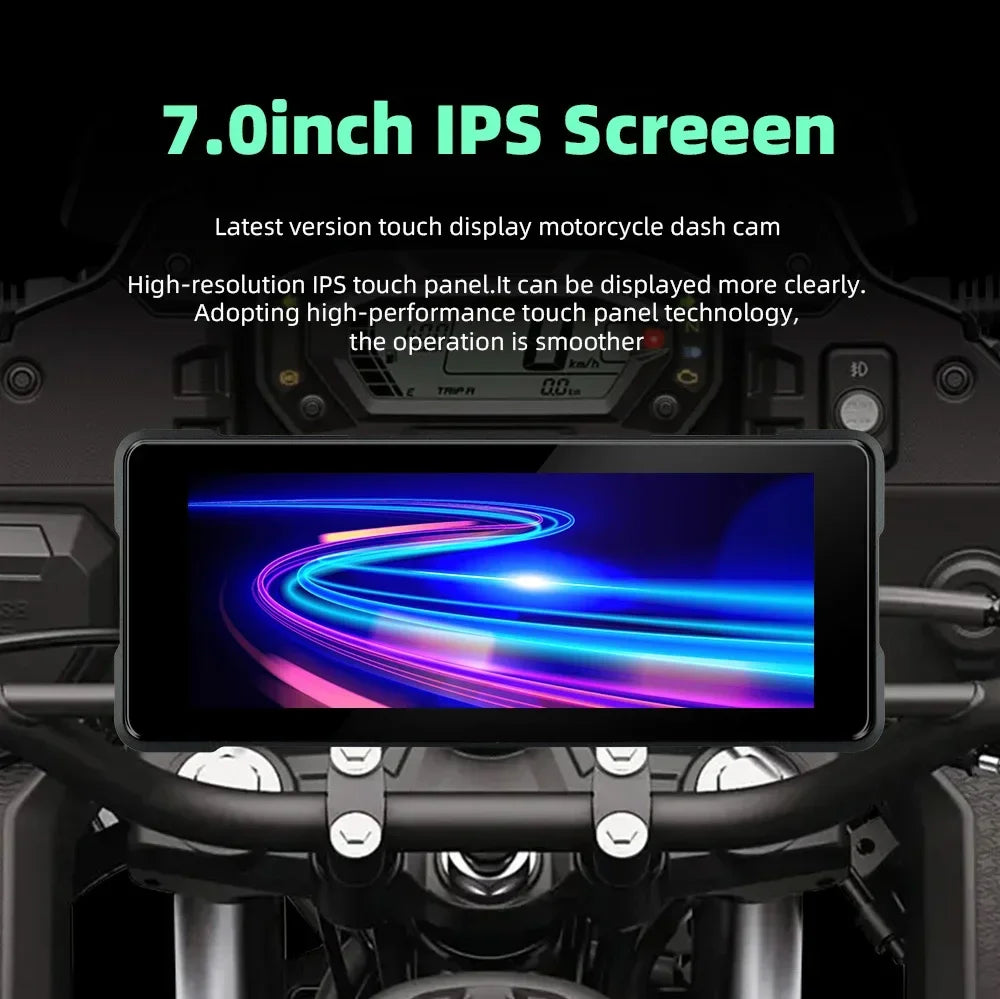 Radio Moto 7" IPX7 CarPlay Android Auto Din