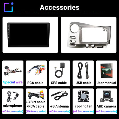 Autoradio Bluetooth per PONTIAC Vibe 2003 2004 per Toyota Corolla Matrix E140 2003-2008 Carplay Android GPS FM Smart Car System