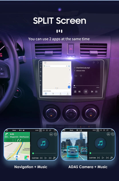 Android 9" Double Din car radio for Mazda 3 2010-2013