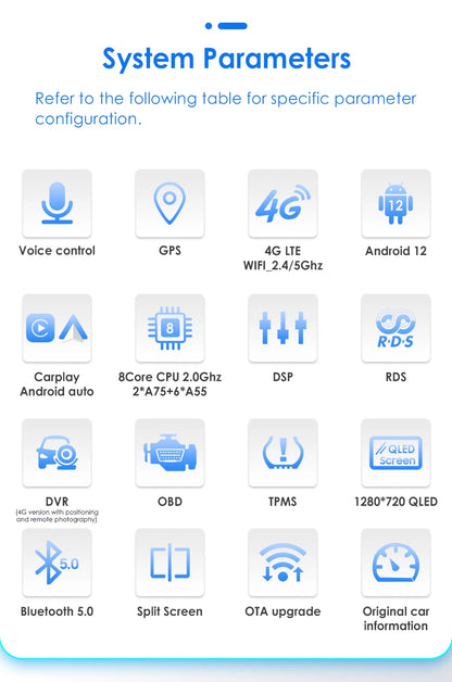 Autoradio 9'' 2Din Android 13 per Opel Corsa D 2007-2013 - CarPlay, GPS, 4G, Wi-Fi, 8 GB+128 GB