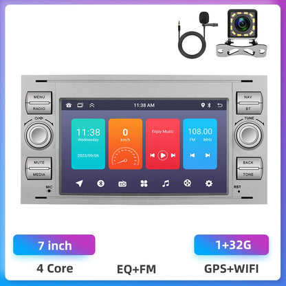 Autoradio 7" Double Din per Ford Kuga 2008-2011 - CarPlay, Android Auto, GPS e riproduzione multimediale
