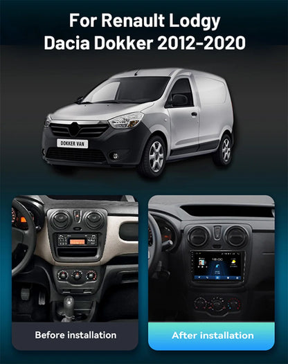9" 2DIN CarPlay radio for Dacia Lodgy/Dokker 2012-2020
