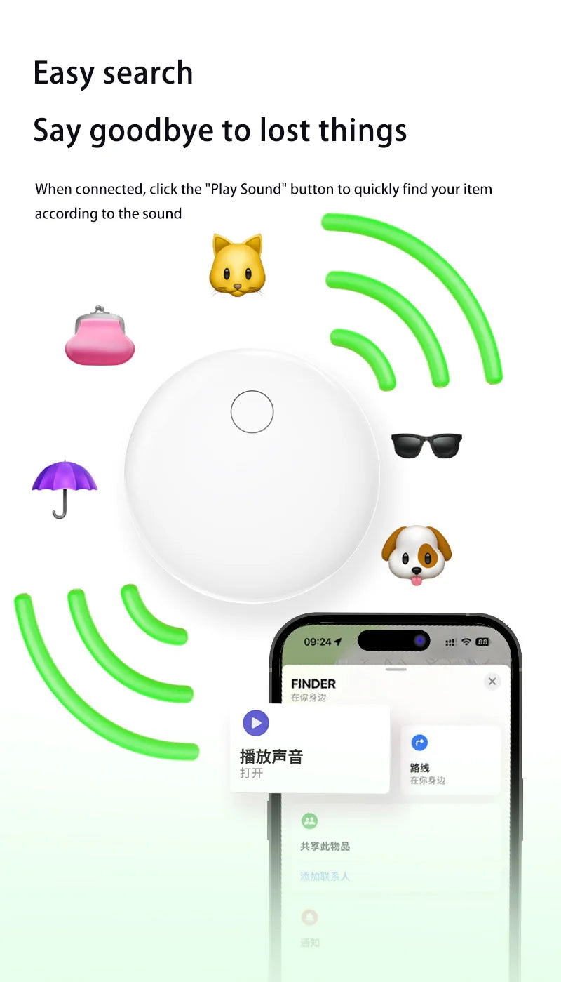 Xiaomi Mini Tracker 31mm GPS Bluetooth para iPhone AutoRadioCanario