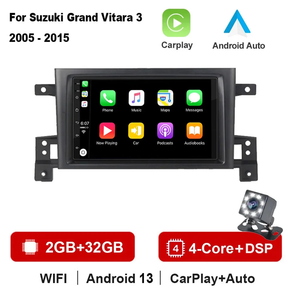 Autoradio Android 13 da 7" per Suzuki Grand Vitara 2005-2015