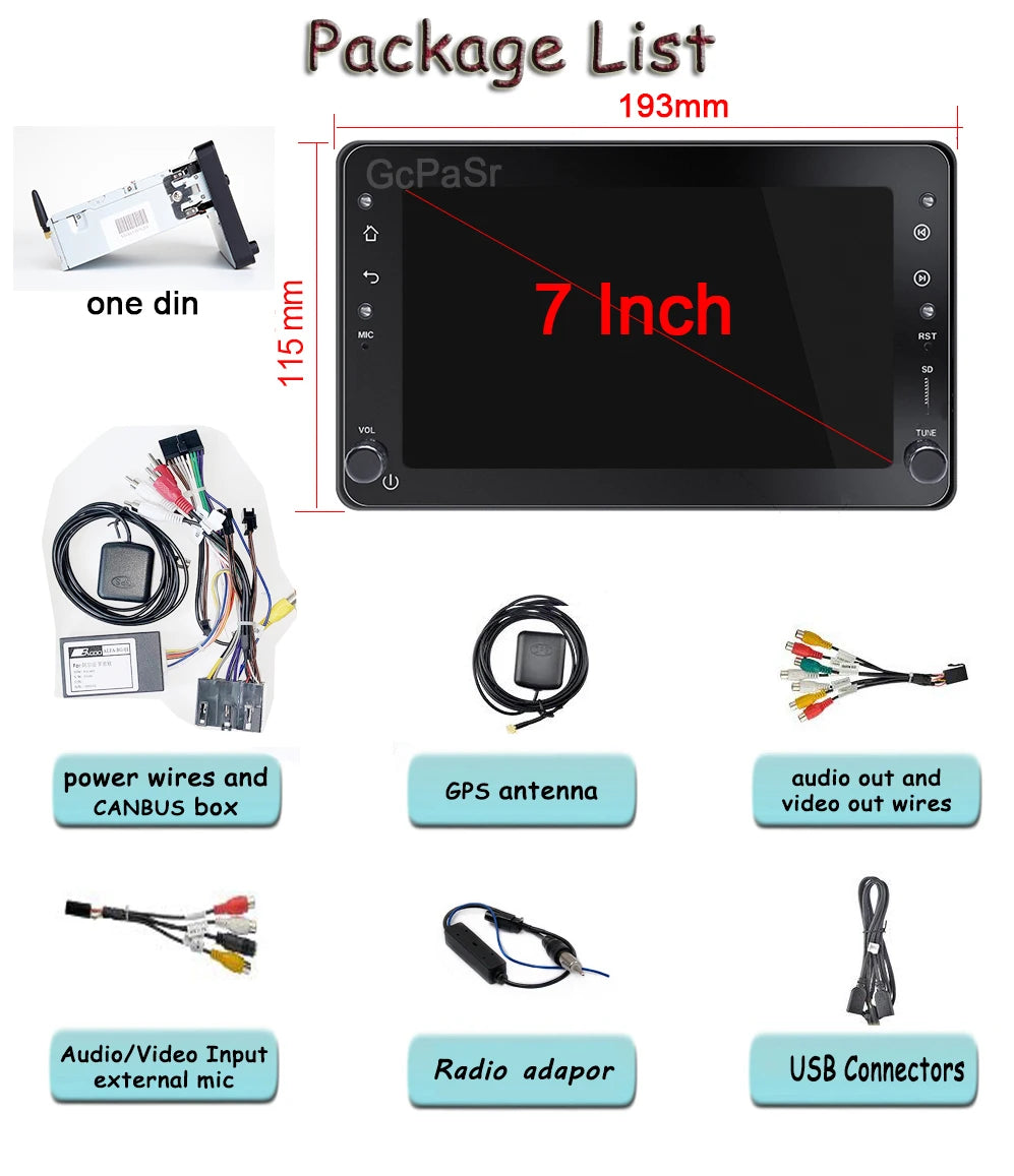 Android 13 7" 1DIN Car Stereo for Alfa Romeo Spider/159/Brera 159 Sportwagon - CarPlay, GPS &amp; More
