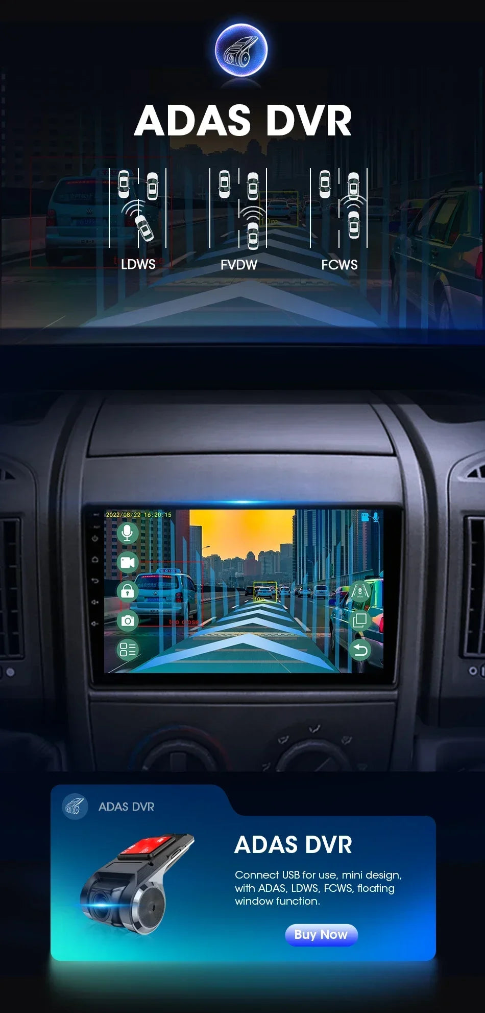 Autoradio 9" 2DIN Android per Fiat Ducato 2006-2022
