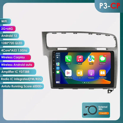 Android 10.1" 2DIN Radio per Volkswagen Golf 7 2013-2017 con CarPlay e 4G