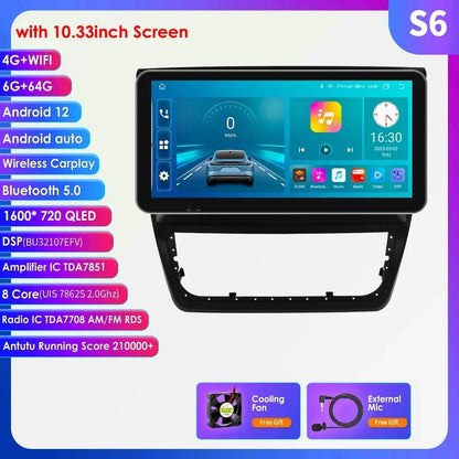Autoradio 10.1" 2 Din para Skoda Yeti 2009-2014 con CarPlay y Android Auto