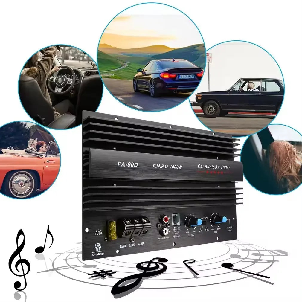 Amplificatore mono 1000W 12V PA-80D – Potente amplificatore subwoofer per auto
