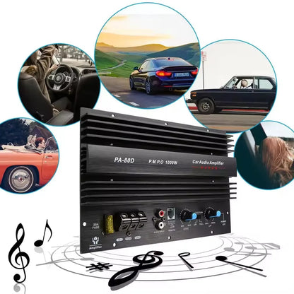 Amplificatore mono 1000W 12V PA-80D – Potente amplificatore subwoofer per auto