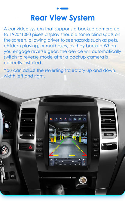 Autoradio Android 13 da 9,7" Double Din per Land Cruiser Prado 120 / Lexus GX470 2002-2009