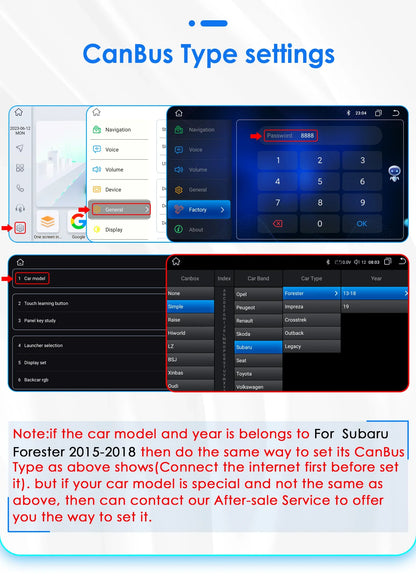 Car radio 9" 2 Din Android Subaru WRX, STI, Forester, Crosstek, Impreza 2015-2018