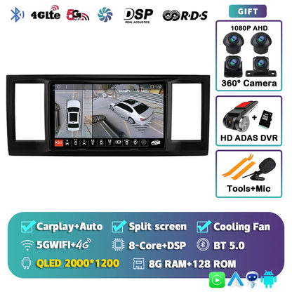 9" 2 Din Android Radio for VW Caravelle 2015-2020 – CarPlay, GPS, 360° View