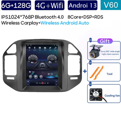 Autoradio 9.7" 1DIN para Mitsubishi Pajero 1999-2011