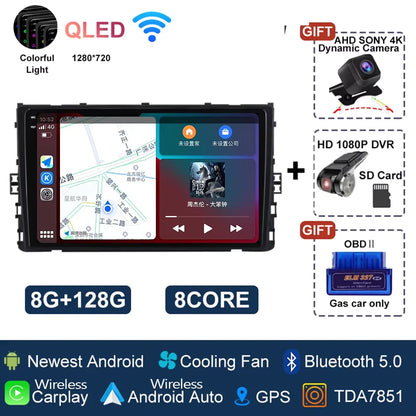 Radio multimediale 9" Double Din per Volkswagen T-ROC/T-Cross/Polo 2018-2020
