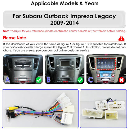 9.7" Tesla Style 2DIN Android 13 Radio for Subaru Legacy 2009-2014