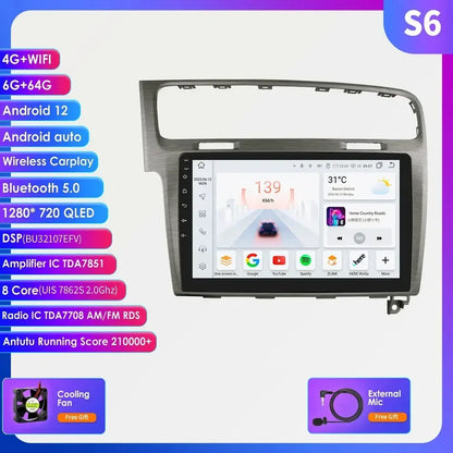 Android 10.1" 2DIN Radio per Volkswagen Golf 7 2013-2017 con CarPlay e 4G