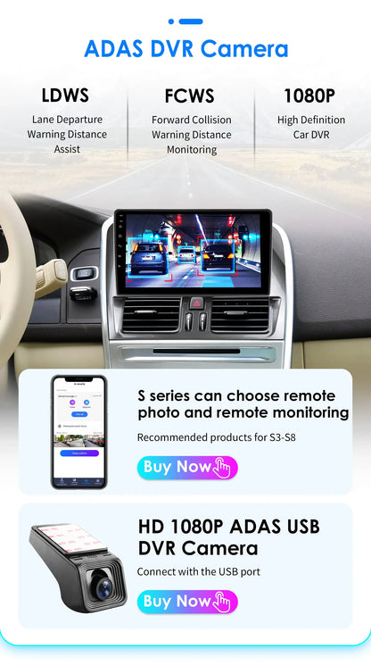Autoradio Android da 9" per Volvo XC60 2008-2017 con navigazione GPS
