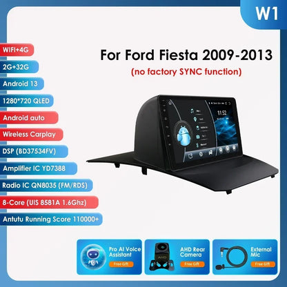 9" Double Din Android Car Stereo for Ford Fiesta 2009–2017