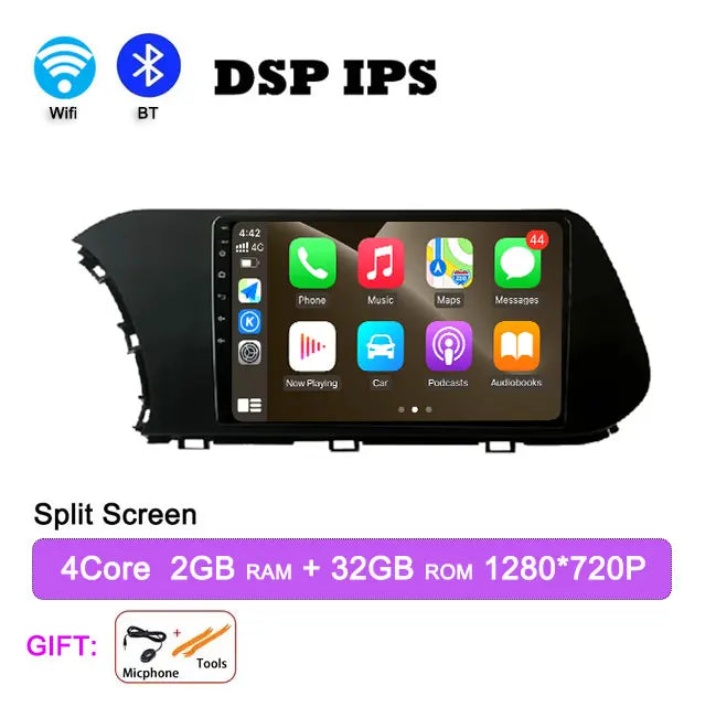 Lettore autoradio Android 14 da 9" per Hyundai I20 2021-2022 GPS