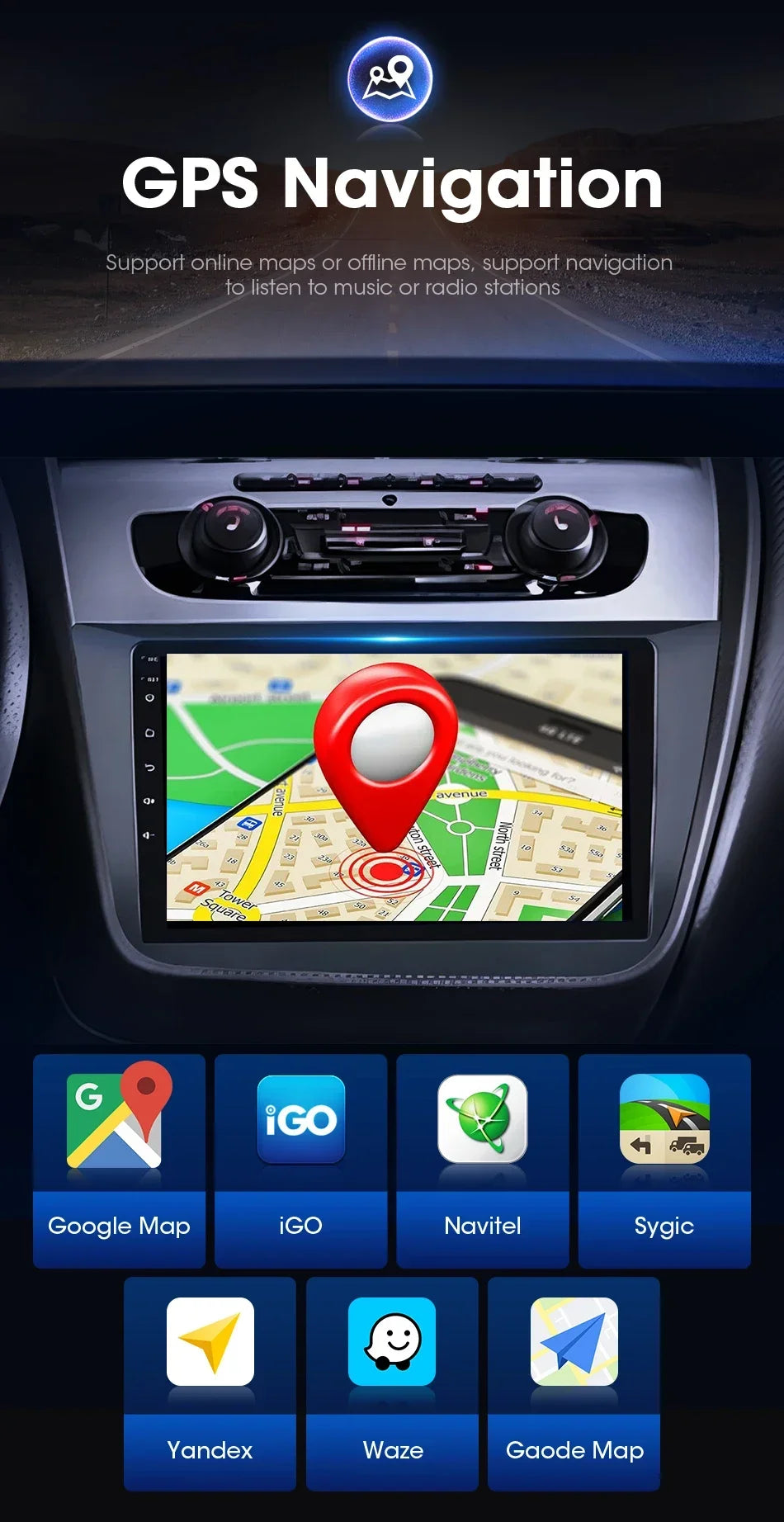 9" 2DIN CarPlay Car Stereo for Seat Altea 2004-2015