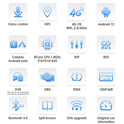 Android 10.1" 2DIN Radio per Volkswagen Golf 7 2013-2017 con CarPlay e 4G