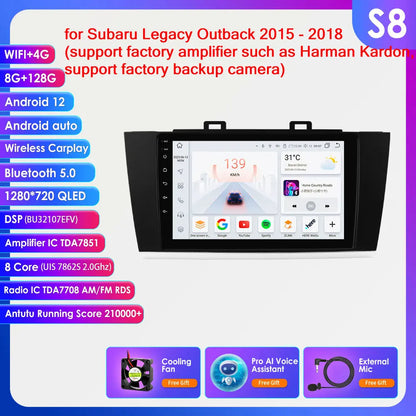 Android 9" 2DIN CarPlay radio for Subaru Legacy 2015-2018