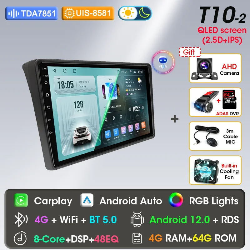 Autoradio 9" 2DIN Android per Fiat Ducato 2006-2022