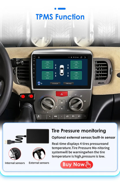 Autoradio 9" 2DIN Android 13 para Lancia Ypsilon 2006-2011