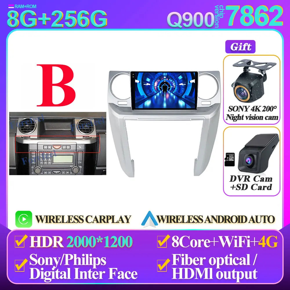 Land Rover Discovery 9" Smart Stereo Android 14, 2004-2009