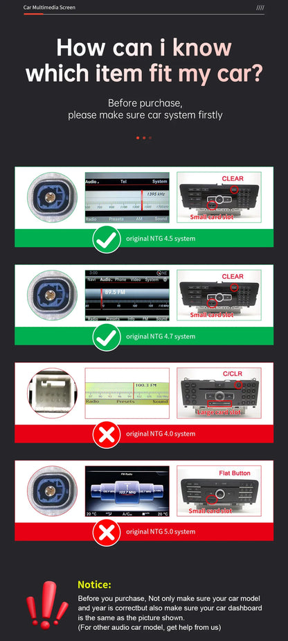 Schermo multimediale One Din da 10,25" per Mercedes-Benz AB CLASS 2013-2015