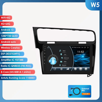 Android 10.1" 2DIN Radio per Volkswagen VW Golf 7 2013-2017 con GPS e CarPlay